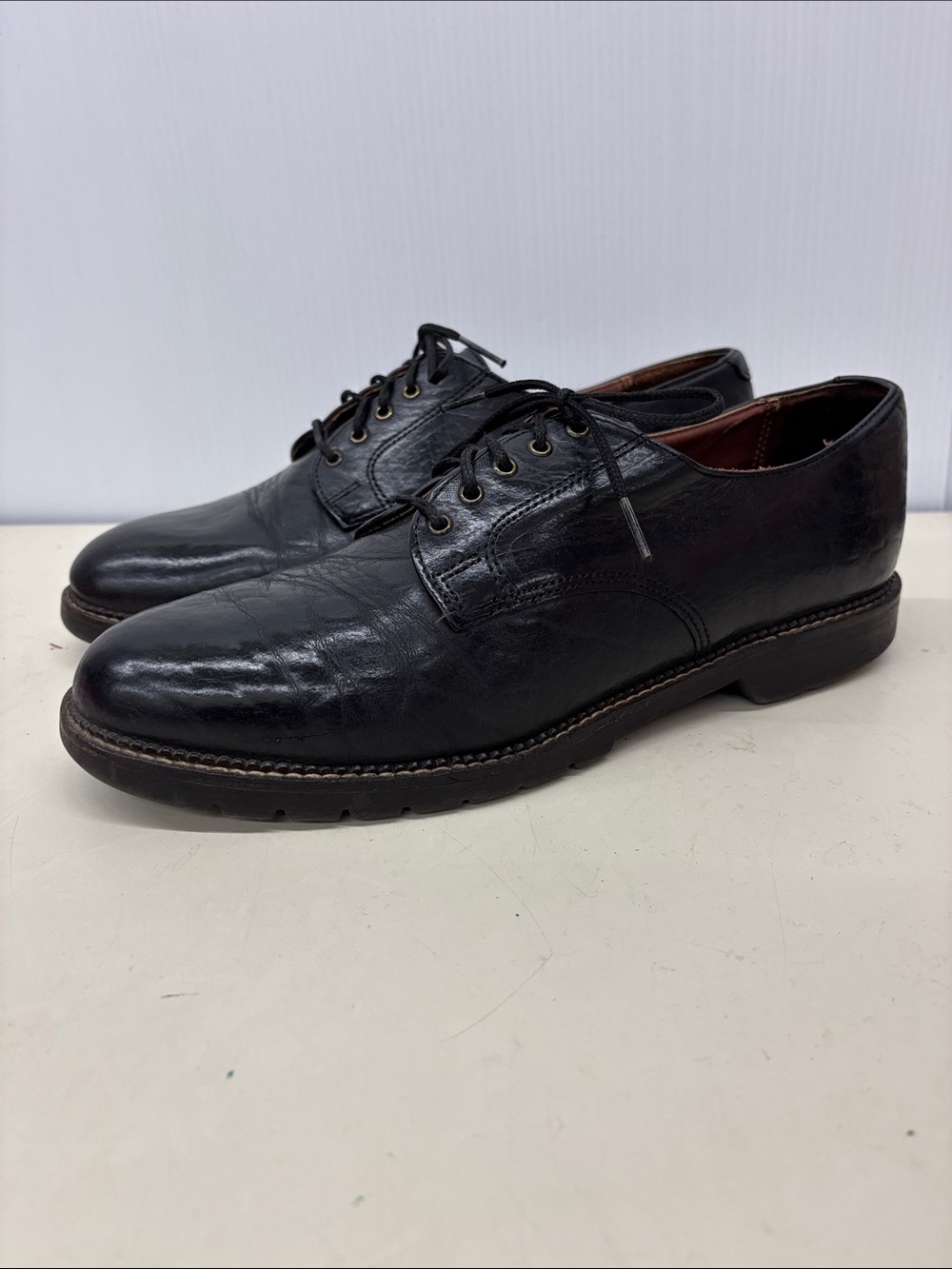 H.S. Trask Men's Black Leather Derby Shoes